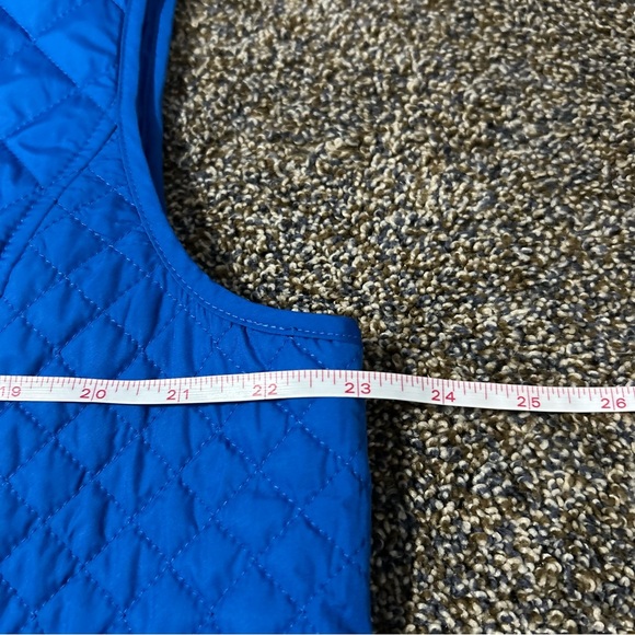 Talbots women’s XL blue quilted puffer vest fall winter outdoor layering - Picture 8 of 9